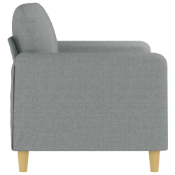 Sofa 2-osobowa, jasnoszara, 120 cm, tapicerowana tkaniną