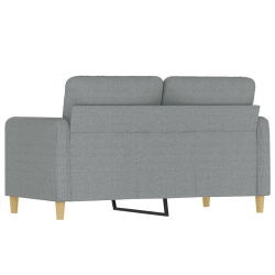 Sofa 2-osobowa, jasnoszara, 120 cm, tapicerowana tkaniną