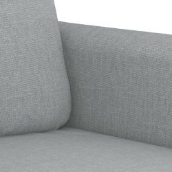 Sofa 2-osobowa, jasnoszara, 120 cm, tapicerowana tkaniną