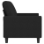 Sofa 2-osobowa, czarna, 140 cm, tapicerowana tkaniną