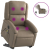 Rozkładany fotel pionizujący z masażem, elektryczny, cappuccino