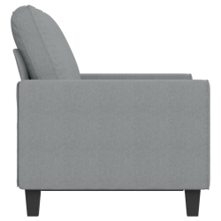 Sofa 2-osobowa, jasnoszara, 120 cm, tapicerowana tkaniną