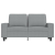 Sofa 2-osobowa, jasnoszara, 120 cm, tapicerowana tkaniną