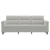 3-osobowa sofa, jasnoszary, 180 cm, tapicerowana mikrofibrą