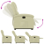 Podnoszony fotel rozkładany, kremowy, skóra naturalna