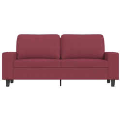 Sofa 2-osobowa, winna czerwień, 140 cm, tapicerowana tkaniną