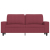 Sofa 2-osobowa, winna czerwień, 140 cm, tapicerowana tkaniną