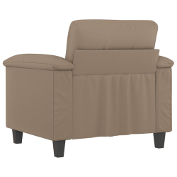 Fotel, kolor cappuccino, 60 cm, obity sztuczną skórą