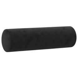 2-osobowa sofa z poduszkami, czarna, 140 cm, aksamit