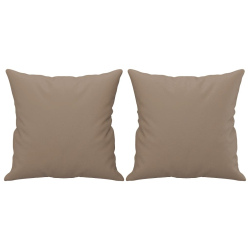 2-osobowa sofa z poduszkami, cappuccino, 140 cm, sztuczna skóra