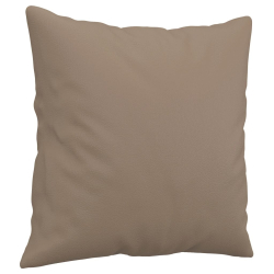 2-osobowa sofa z poduszkami, cappuccino, 140 cm, sztuczna skóra