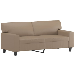 2-osobowa sofa, kolor cappuccino, 140 cm, sztuczna skóra