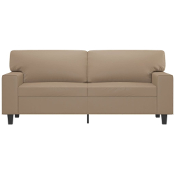 2-osobowa sofa, kolor cappuccino, 140 cm, sztuczna skóra