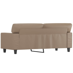 2-osobowa sofa, kolor cappuccino, 140 cm, sztuczna skóra
