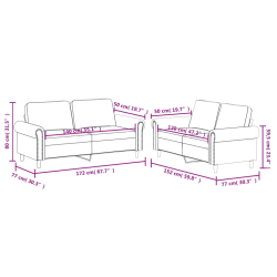 2-osobowa sofa z poduszkami, czarna, sztuczna skóra