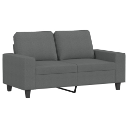 Sofa 2-osobowa, ciemnoszara, 120 cm, tapicerowana tkaniną