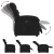 Podnoszony fotel rozkładany, czarny, obity tkaniną