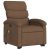 Podnoszony fotel masujący, rozkładany, brązowy, obity tkaniną