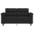 Sofa 2-osobowa, czarna, 120 cm, tapicerowana mikrofibrą