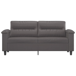 2-osobowa sofa, szary, 140 cm, sztuczna skóra