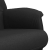 Rozkładany fotel z podnóżkiem, czarny, obity tkaniną