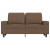 Sofa 2-osobowa, brązowa, 120 cm, tapicerowana tkaniną