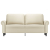 2-osobowa sofa, kremowy, 140 cm, sztuczna skóra