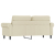 2-osobowa sofa, kremowy, 140 cm, sztuczna skóra
