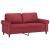 2-osobowa sofa, winna czerwień, 140 cm, sztuczna skóra