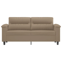2-osobowa sofa, kolor cappuccino, 140 cm, sztuczna skóra