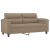 2-osobowa sofa, kolor cappuccino, 140 cm, sztuczna skóra
