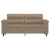 2-osobowa sofa, kolor cappuccino, 140 cm, sztuczna skóra