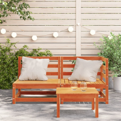2-osobowa sofa ogrodowa, woskowy brąz, lite drewno sosnowe