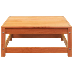Sofa ogrodowa bez podłokietników, z podnóżkiem, woskowy brąz