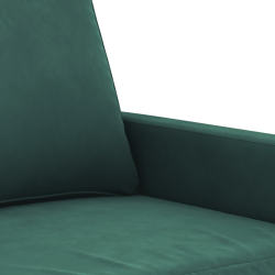 Sofa 2-osobowa, ciemnozielona, 120 cm, tapicerowana aksamitem