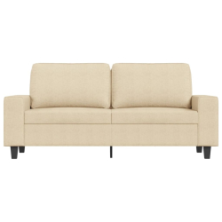 2-osobowa sofa, kremowa, 140 cm, tapicerowana tkaniną