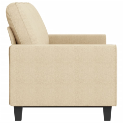 3-osobowa sofa, kremowa, 180 cm, tapicerowana tkaniną