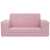 2-os. sofa dla dzieci, rozkładana, różowa, miękki plusz