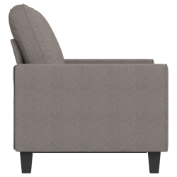 Sofa 2-osobowa, kolor taupe, 120 cm, tapicerowana tkaniną