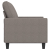 Sofa 2-osobowa, kolor taupe, 120 cm, tapicerowana tkaniną