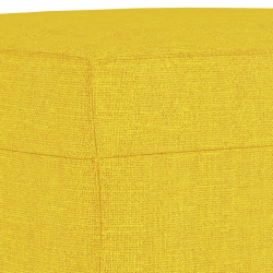 3-osobowa sofa z podnóżkiem, jasnożółty, 180 cm, tkaniną