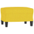 3-osobowa sofa z podnóżkiem, jasnożółty, 180 cm, tkaniną