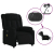 Rozkładany fotel masujący, elektryczny, czarny, tkanina