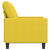 Sofa 2-osobowa, jasnożółta, 120 cm, tapicerowana tkaniną
