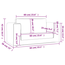 2-os. sofa dla dzieci, rozkładana, jasnoszara, miękki plusz