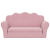 2-os. sofa dla dzieci, rozkładana, różowa, miękki plusz
