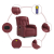 Rozkładany fotel pionizujący z masażem, elektryczny, bordowy