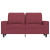 Sofa 2-osobowa, winna czerwień, 120 cm, tapicerowana tkaniną