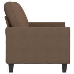 Sofa 2-osobowa, brązowa, 140 cm, tapicerowana tkaniną