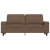 Sofa 2-osobowa, brązowa, 140 cm, tapicerowana tkaniną